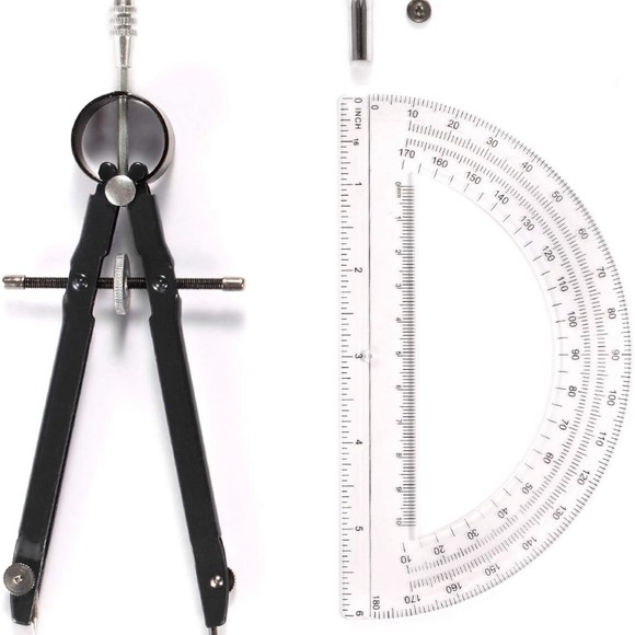 TI 30X IIS Calculator,Compass,Protractor,Ruler Set in Cases - Picture 6 of 13